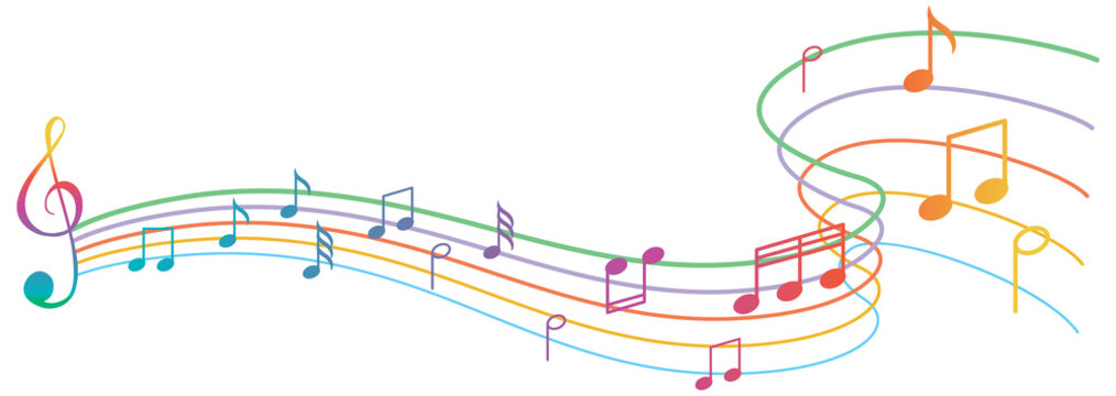 colorful music notes